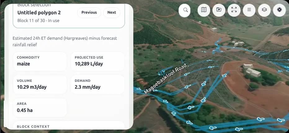 Nvirosense™ landscape dashboard screen