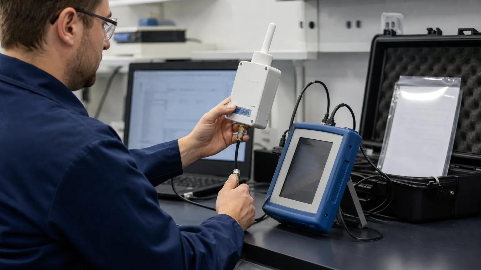 Device calibration record linked to results, certificate and validity information.