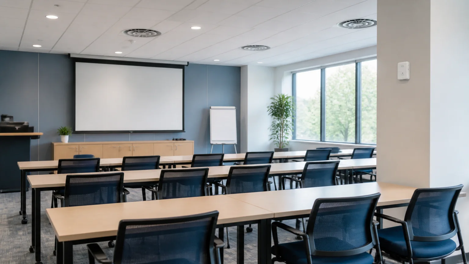 Monitored facility space with environmental and room-use context.