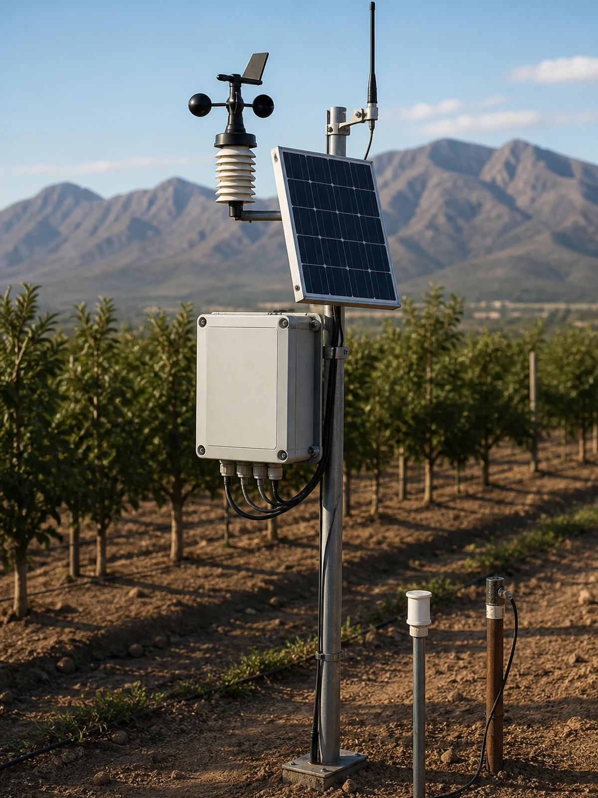 NviroEdge™ field gateway with solar power, weather sensors and connected telemetry in an agriculture deployment